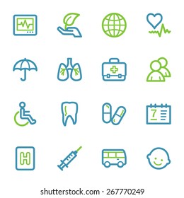 Conjunto de iconos de la web de Medicina