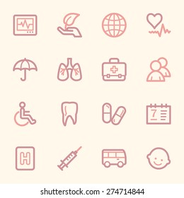 Medicine web icons set