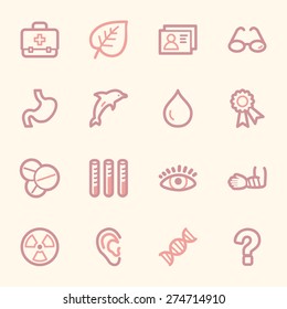 Medicine web icons set