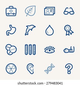 Conjunto de iconos de la web de Medicina