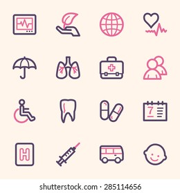 Medicine web icons set