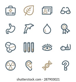 Conjunto de iconos de la web de Medicina