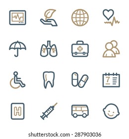 Medicine web icons set