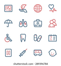 Medicine web icons set