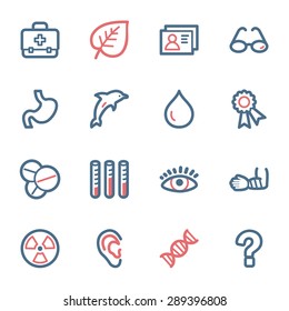 Conjunto de iconos de la web de Medicina
