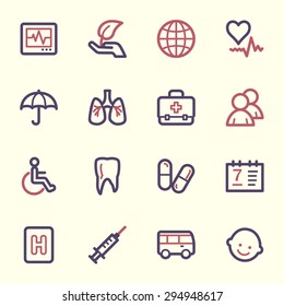 Medicine web icons set