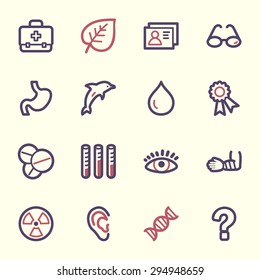 Medicine web icons set