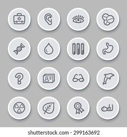 Medicine web icons set