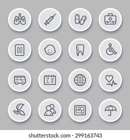 Medicine web icons set