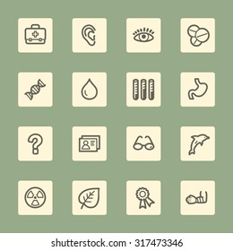 Medicine web icons set