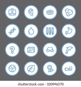 Medicine web icons set