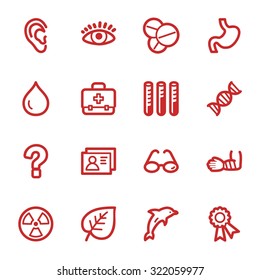 Medicine web icons set