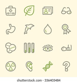 Medicine web icons set