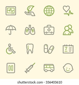 Medicine web icons set