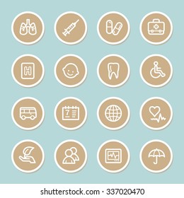 Medicine web icons set