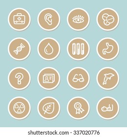 Conjunto de iconos de la web de Medicina