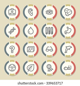 Conjunto de iconos de la web de Medicina