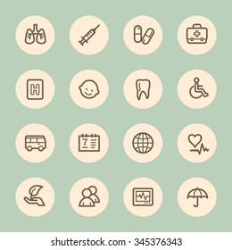 Medicine web icons set