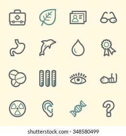 Conjunto de iconos de la web de Medicina
