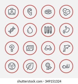 Medicine web icons set