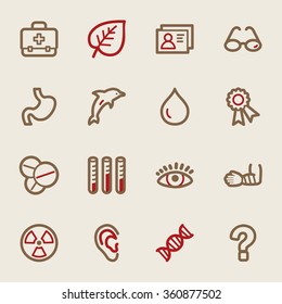 Medicine web icons set