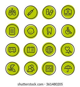 Medicine web icons set
