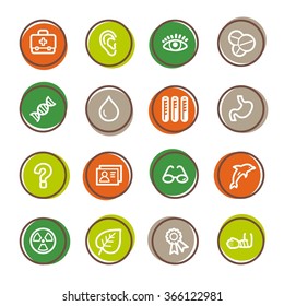 Conjunto de iconos de la web de Medicina