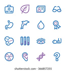 Medicine web icons set