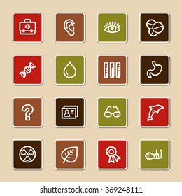 Conjunto de iconos de la web de Medicina