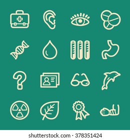 Conjunto de iconos de la web de Medicina