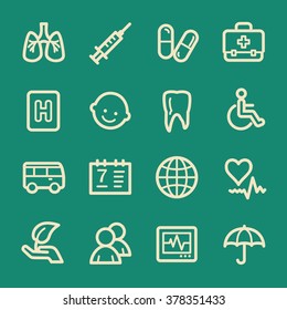 Medicine web icons set