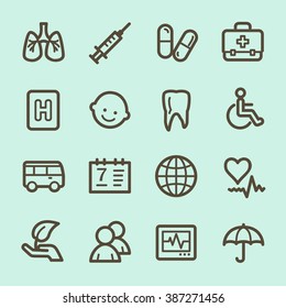 Conjunto de iconos de la web de Medicina
