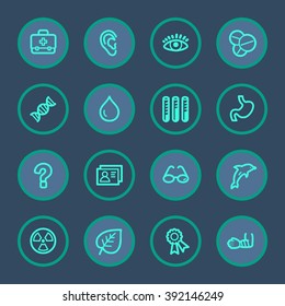 Medicine web icons set