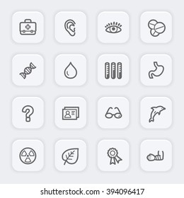 Medicine web icons set