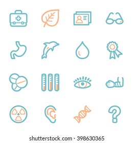 Medicine web icons set