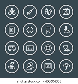 Medicine web icons set