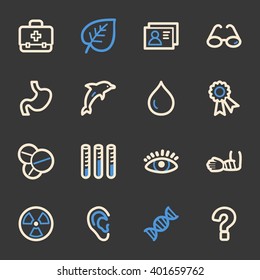 Medicine web icons set