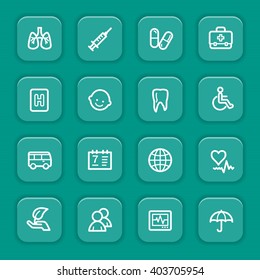 Medicine web icons set
