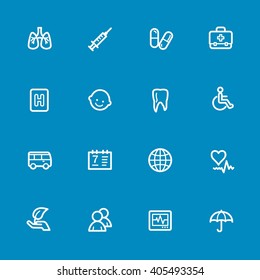 Medicine web icons set