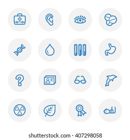 Medicine web icons set