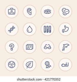 Medicine web icons set