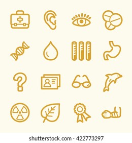 Conjunto de iconos de la web de Medicina