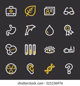 Conjunto de iconos de la web de Medicina