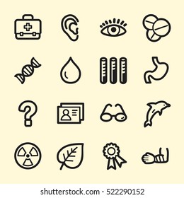 Medicine web icons set