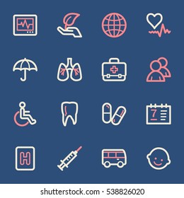 Medicine web icons set