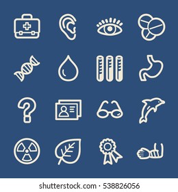 Medicine web icons set
