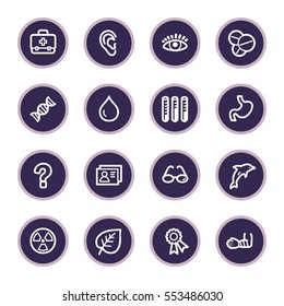 Conjunto de iconos de la web de Medicina