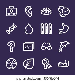 Medicine web icons set