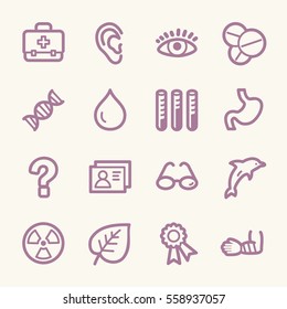 Medicine web icons set