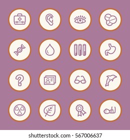 Medicine web icons set